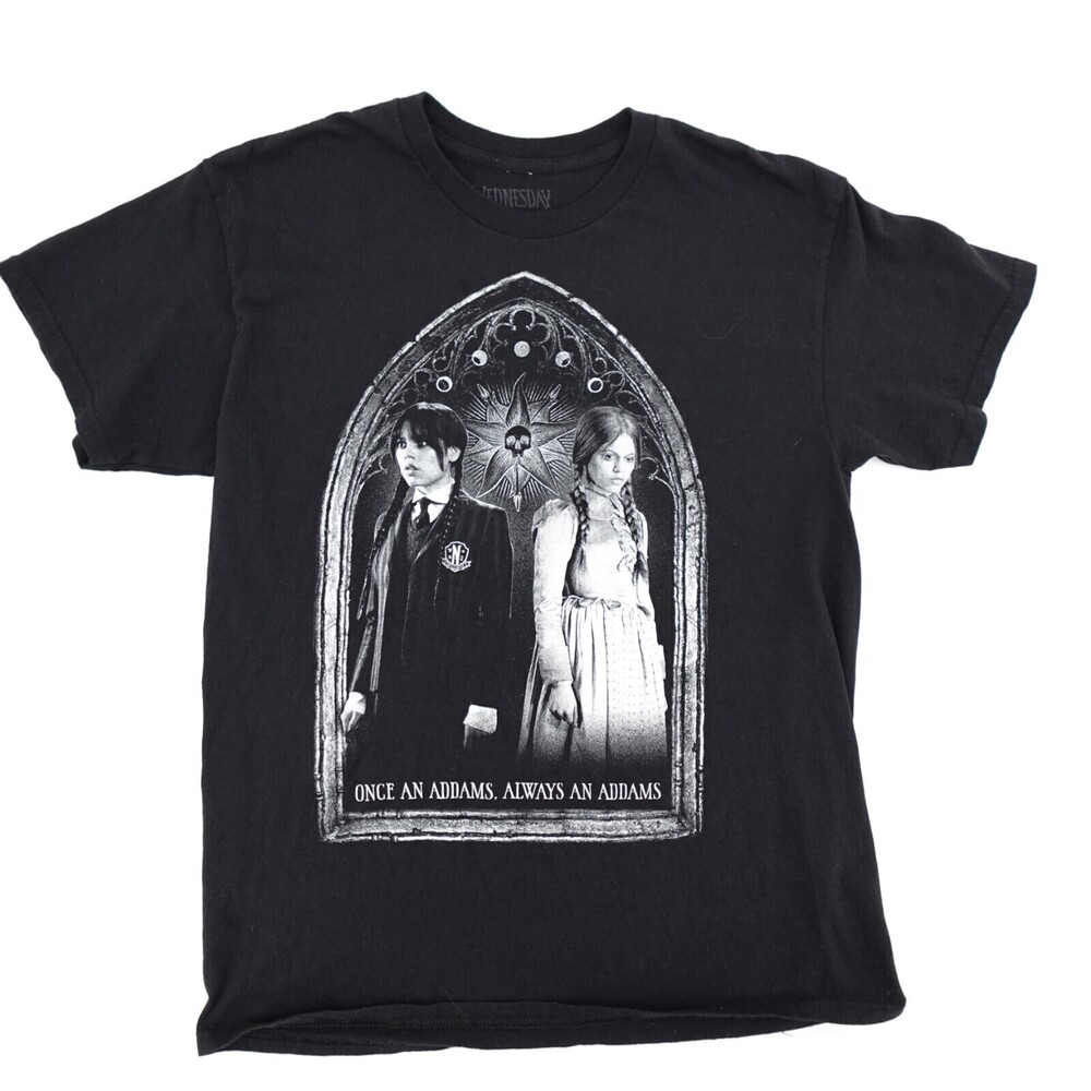 Wednesday Jenna Ortega Shirt Adult Large TV Series Netflix Graphic Halloween